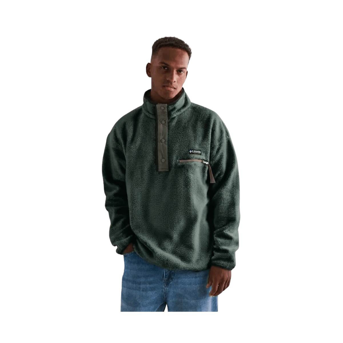 COLUMBIA HELVETIA II HALF SNAP FLEECE GREENSCAPE