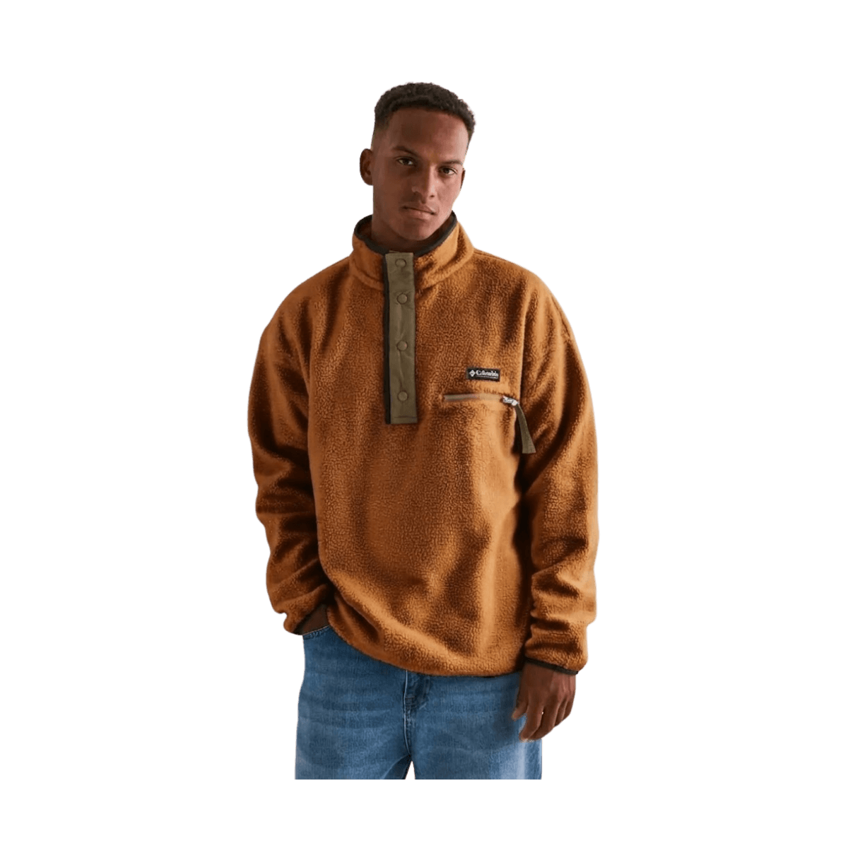 COLUMBIA HELVETIA II HALF SNAP FLEECE TOBACCO