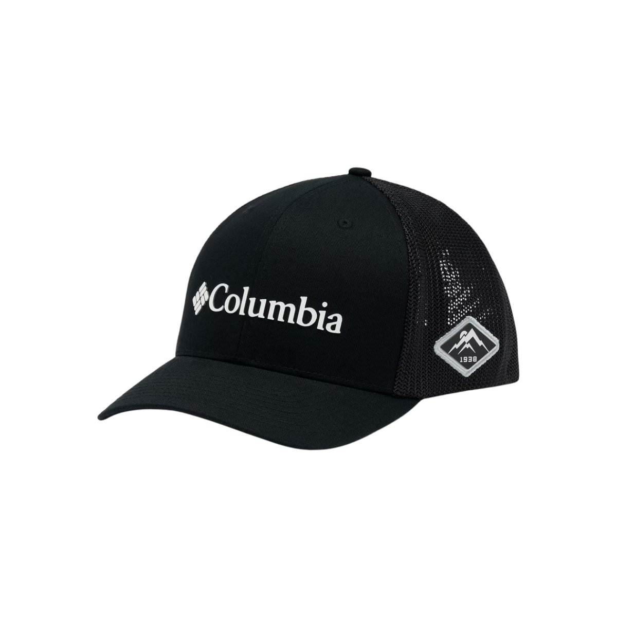 COLUMBIA MESH BALL CAP BLACK AND WHITE