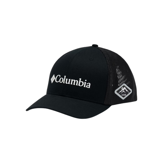 COLUMBIA MESH BALL CAP BLACK AND WHITE