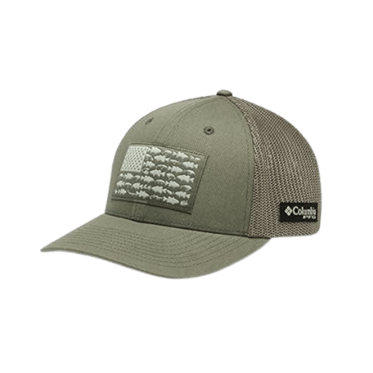 COLUMBIA PFG MESH SB FISH FLAG CAP CYPRESS