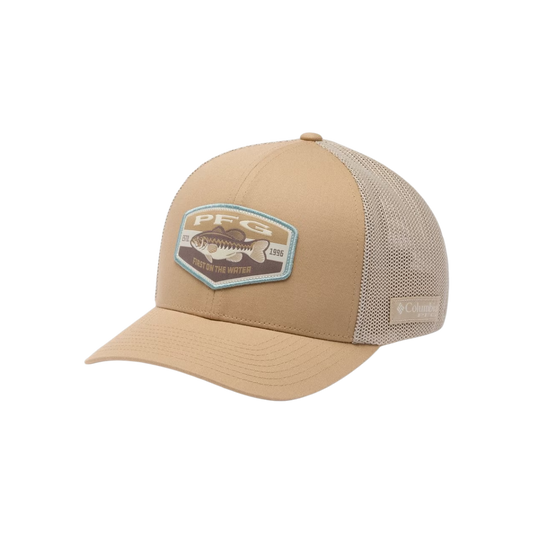 COLUMBIA PFG PATCH MESH BALL CAP BEACH FOSSIL
