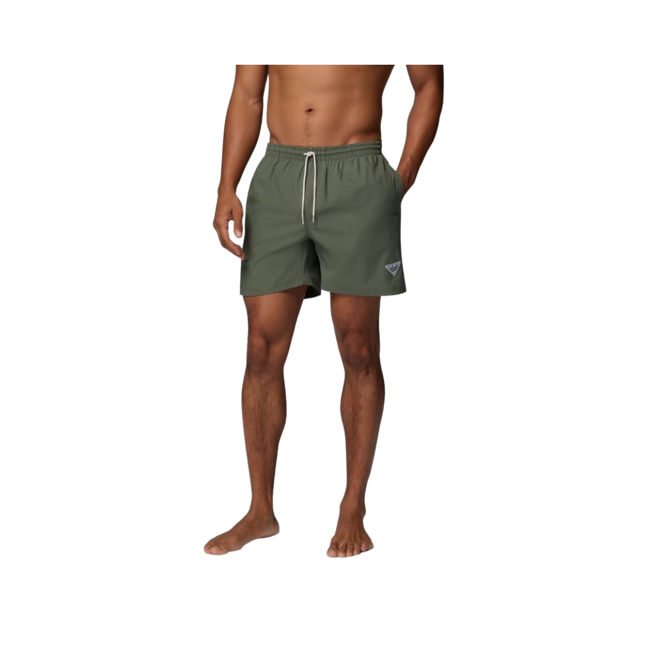COLUMBIA PFG RAMBLER WATER SHORT DARK STONE DELTA
