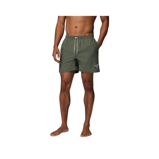 COLUMBIA PFG RAMBLER WATER SHORT DARK STONE DELTA