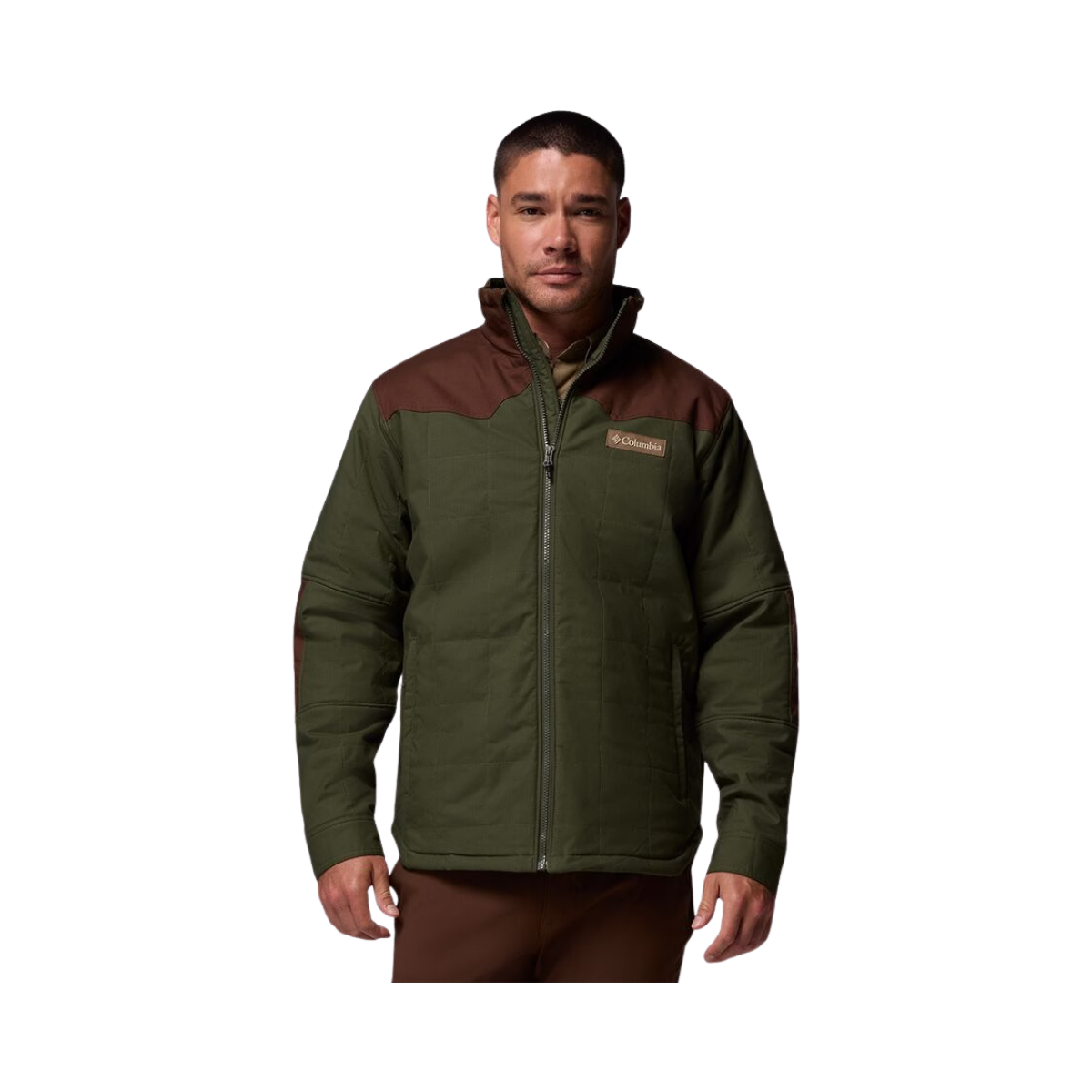 COLUMBIA SADDLE POINT INS JACKET SURPLUS GREEN