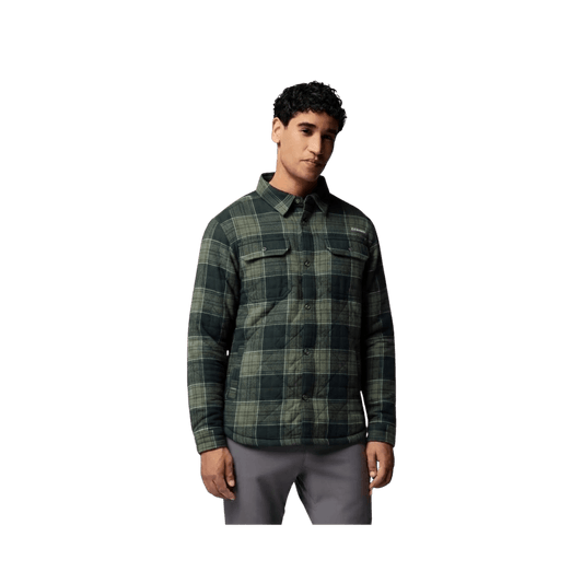 COLUMBIA SADDLE POINT WRM LINED FLANNEL GREENSCAPE