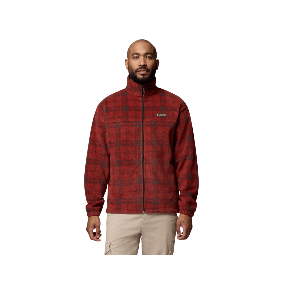 COLUMBIA STEENS MOUNTAIN PRINTED JACKET RED OXIDE PLAID