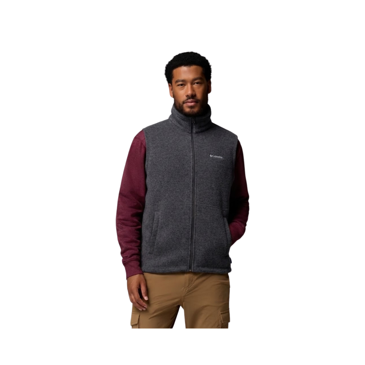 COLUMBIA TIMBER CREST MTR FLEECE VEST CHARCOAL HEATHER