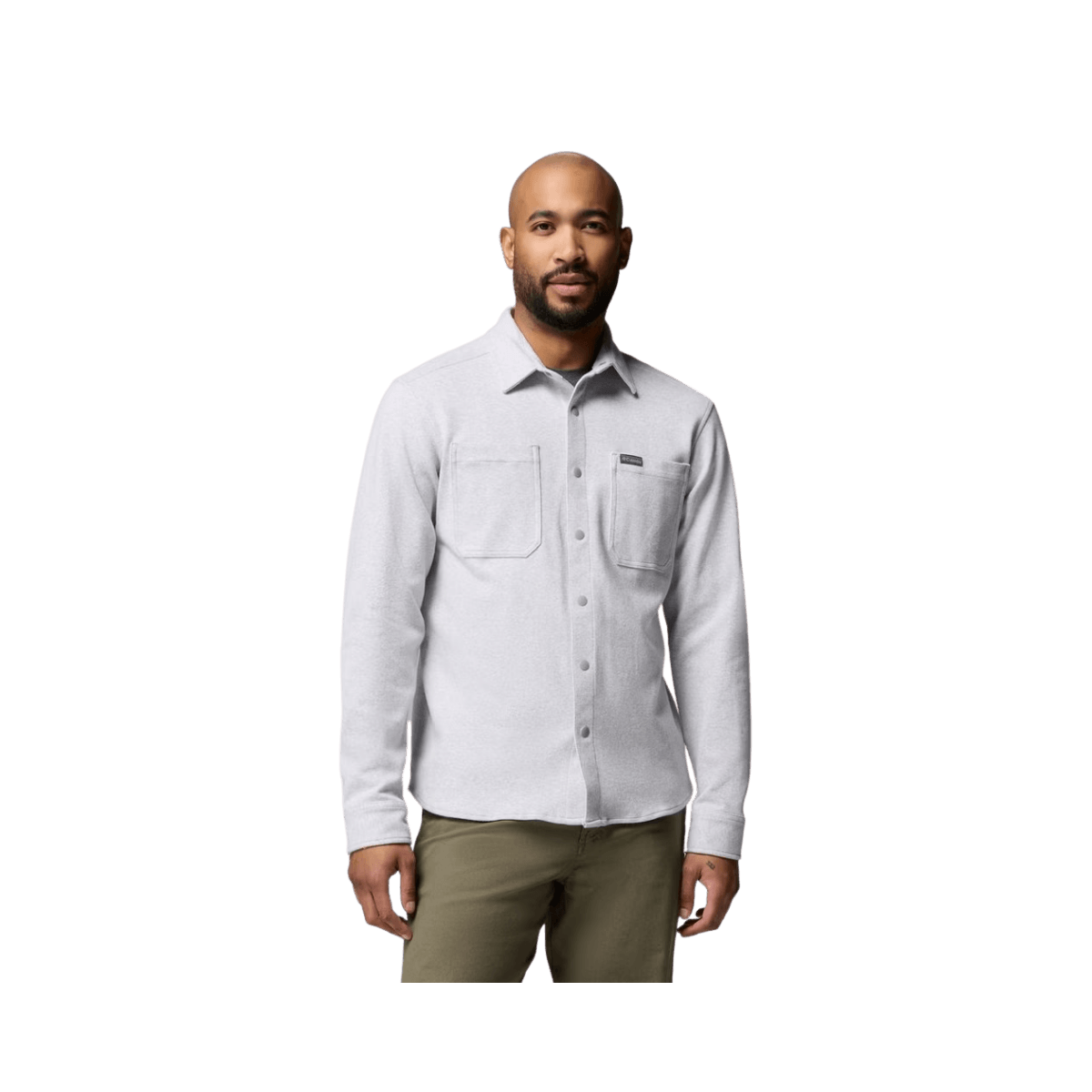 COLUMBIA TWILL RIVER LS KNIT SHIRT COLUMBIA GREY