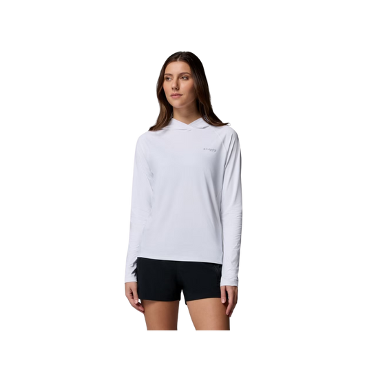 COLUMBIA W PFG SOLAR STREAM II HOODIE WHITE