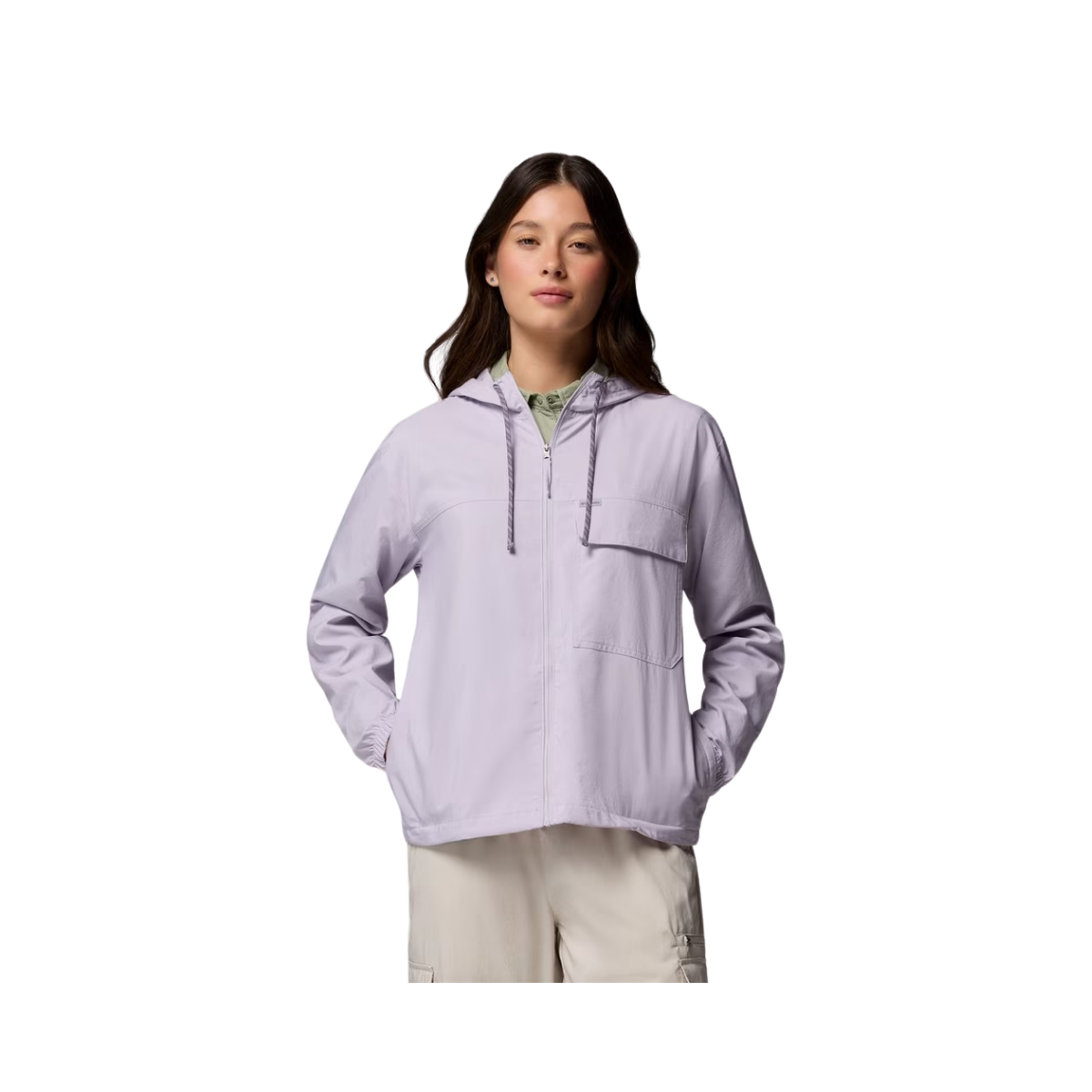 COLUMBIA W SKIEN VALLEY HOODED LS SHIRT LAVANDER PEARL