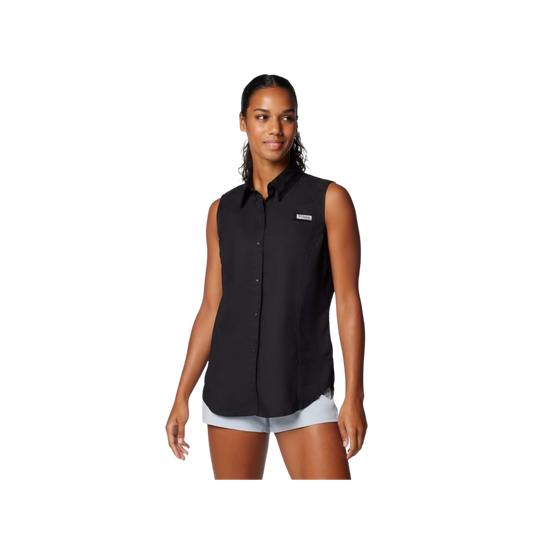 COLUMBIA W TAMIAMI SLEEVELESS SHIRT BLACK