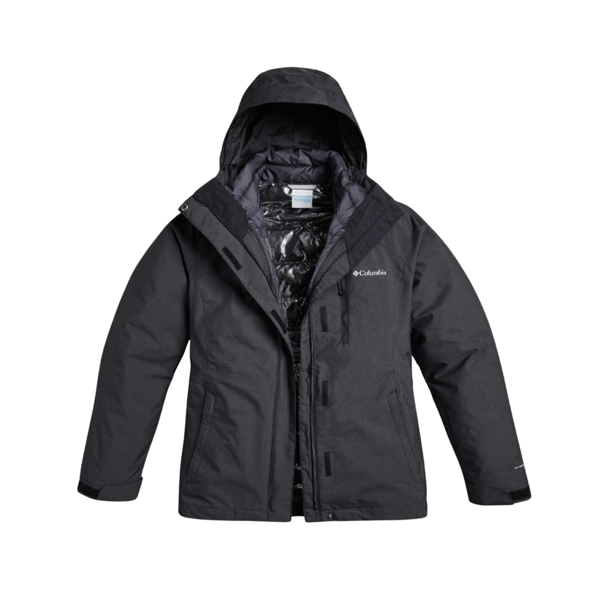 COLUMBIA WOMENS WHIRLIBIRD INTERCHANGE JACKET - BLACK CROSSDYE
