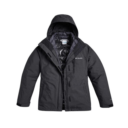 COLUMBIA WOMENS WHIRLIBIRD INTERCHANGE JACKET - BLACK CROSSDYE