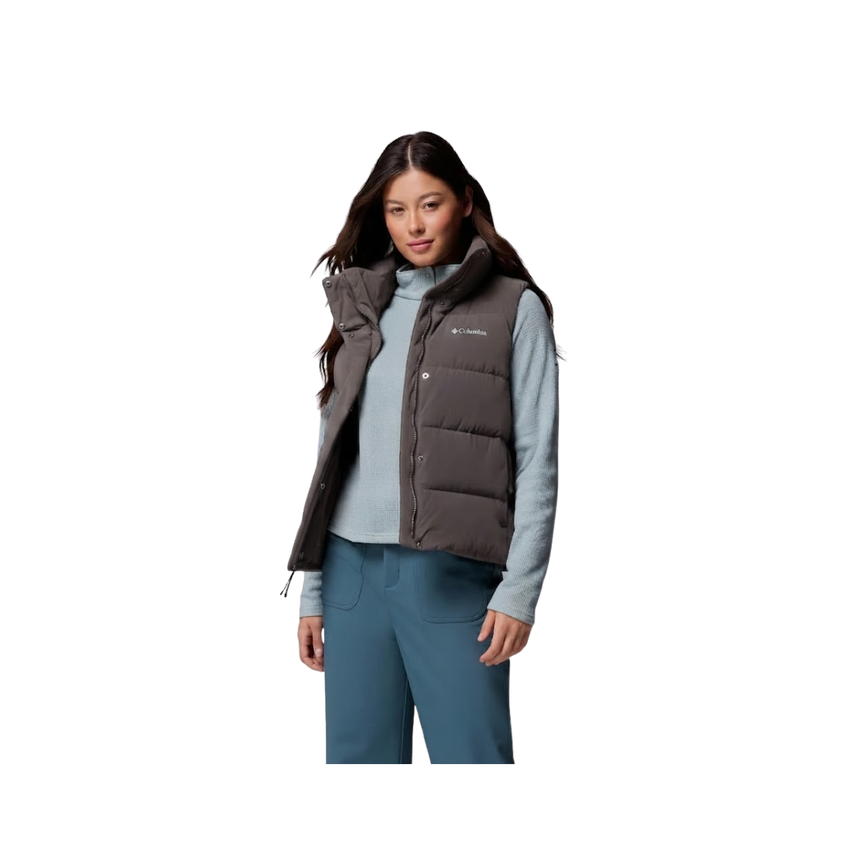 COLUMBIA W AMAZE PUFF VEST DARK STONE