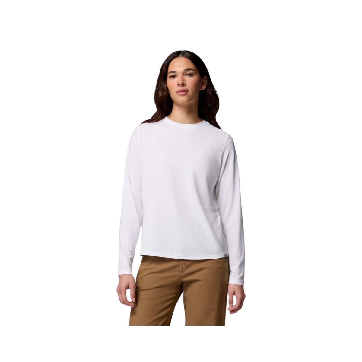 COLUMBIA WOMENS CSC SOFT STRETCH LS TEE WHITE