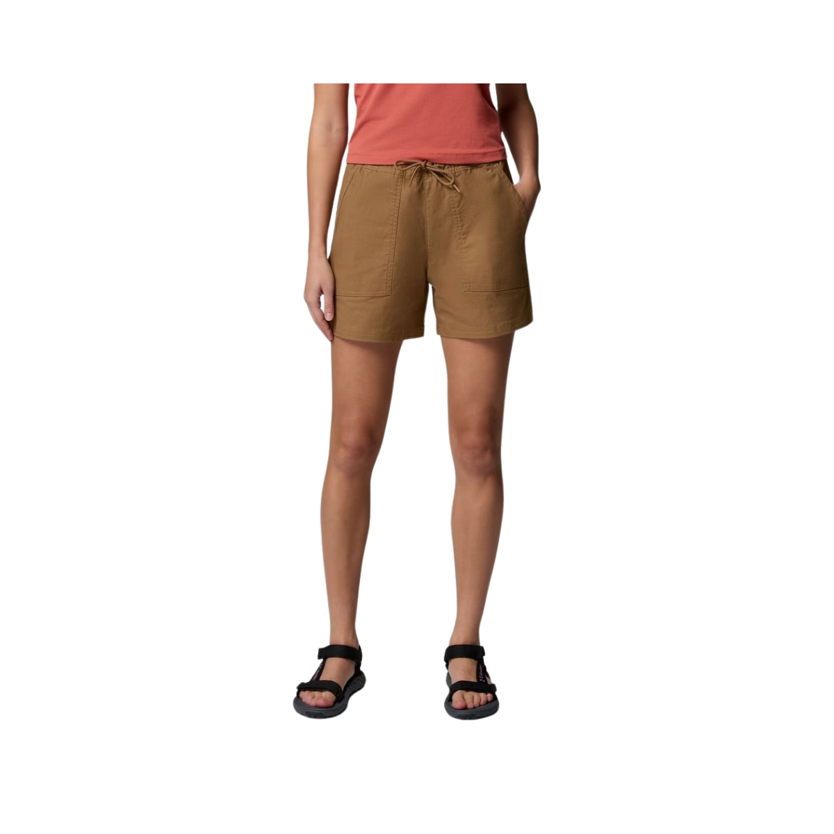 COLUMBIA WOMENS ROC RIPSTOP SHORT 5" DELTA