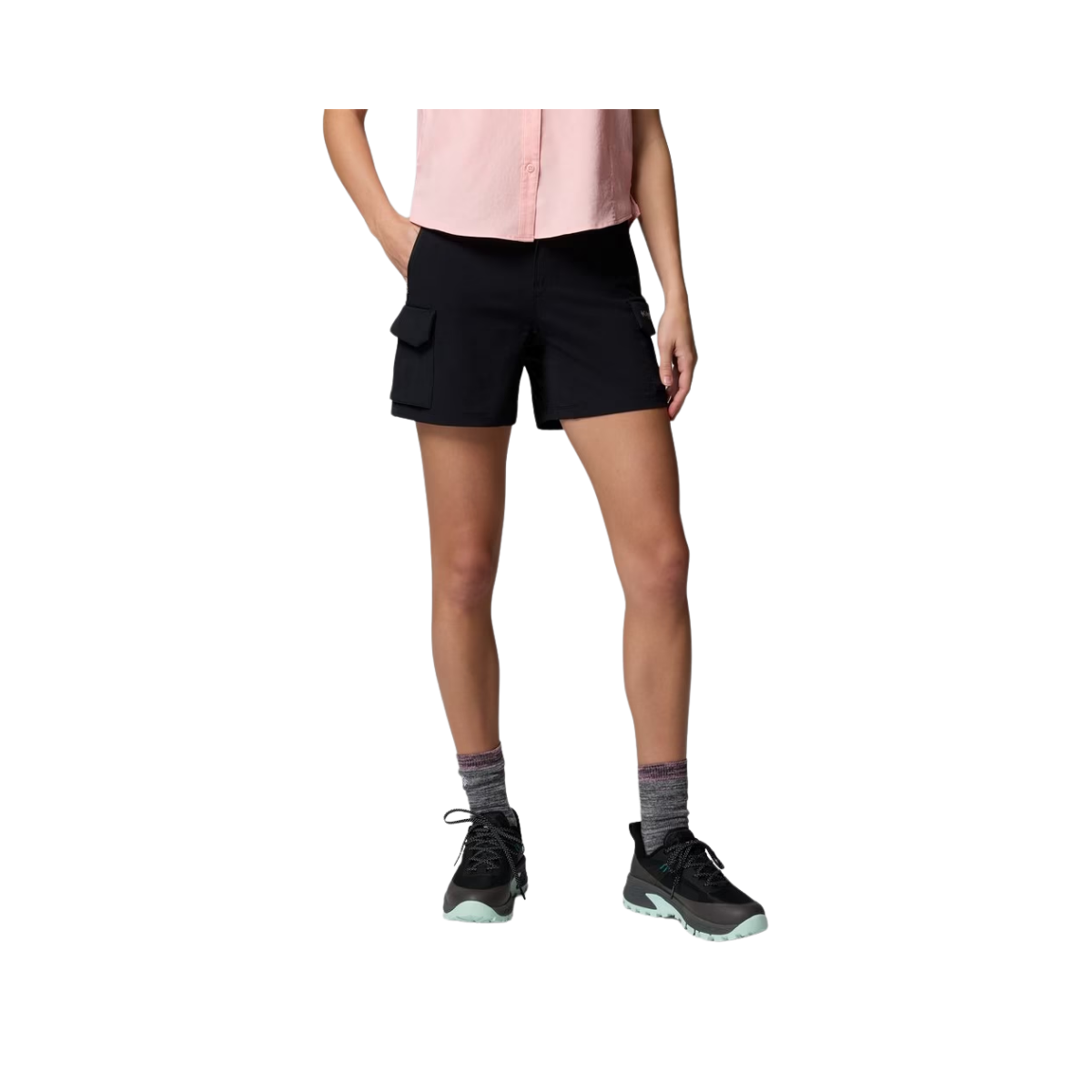 COLUMBIA WOMENS SILVER RIDGE ELITE SHORT 6" BLACK