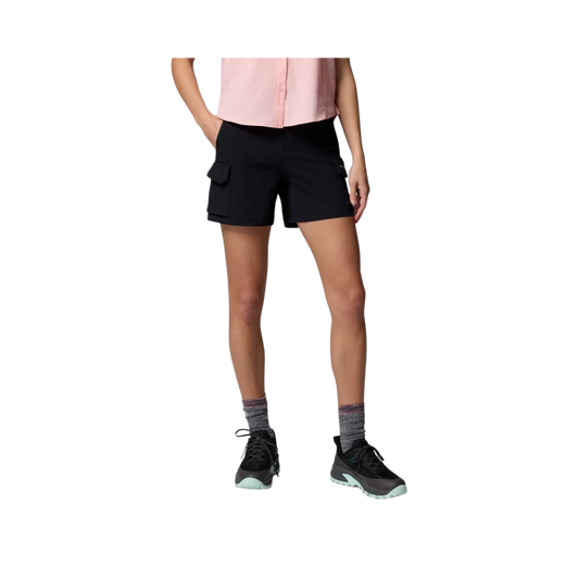 COLUMBIA WOMENS SILVER RIDGE ELITE SHORT 6" BLACK