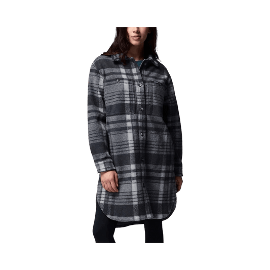 COLUMBIA W WILDEST VNTR LNG FLEECE COAT DARK STONE