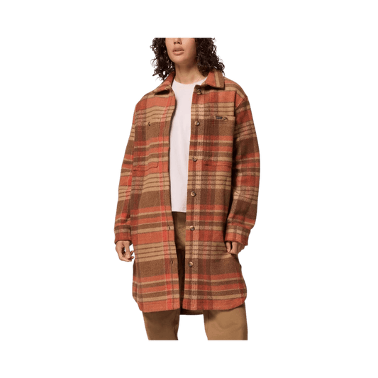 COLUMBIA W WILDEST VNTR LNG FLEECE COAT TOBACCO