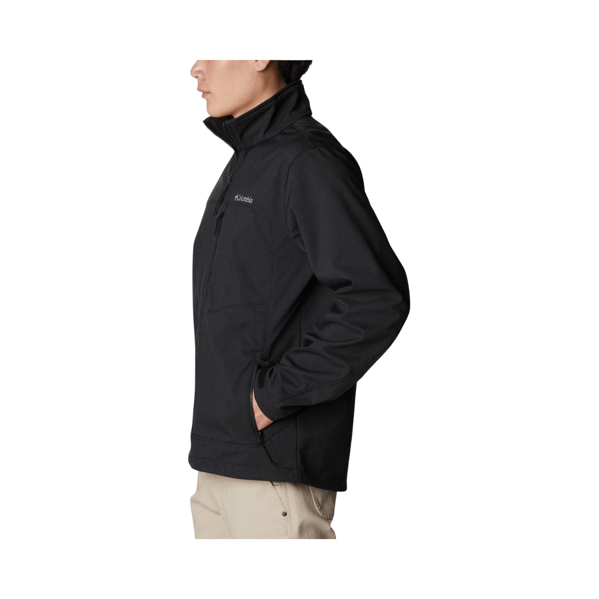 COLUMBIA CRUISER VALLEY SOFTSHELL JACKET - BLACK - SIDE VIEW