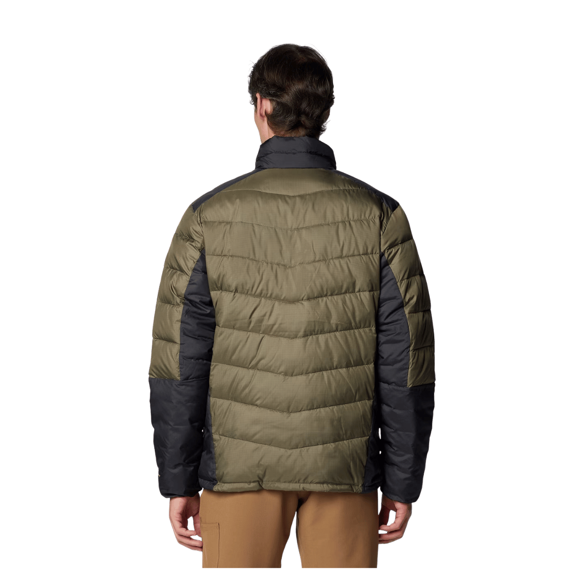 COLUMBIA MEN'S LABYRINTH LOOP JACKET - STONE GREEN - BACK VIEW