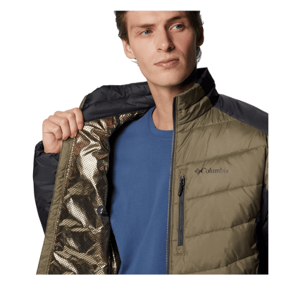 COLUMBIA MEN'S LABYRINTH LOOP JACKET - STONE GREEN - FEATURING OPEN VIEW