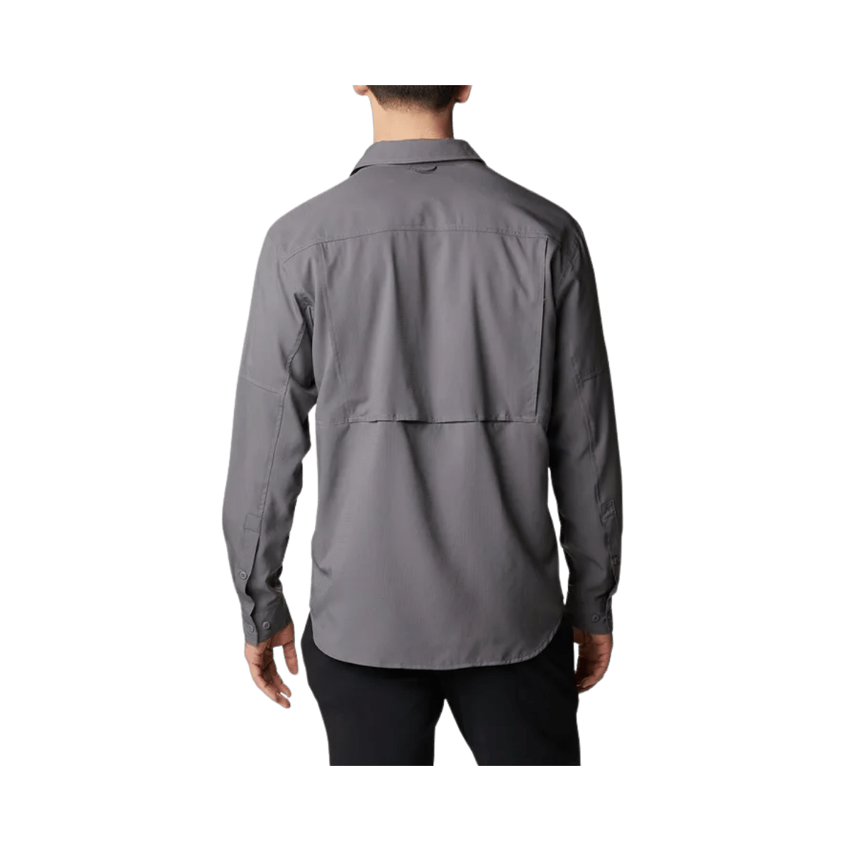 COLUMBIA SILVER RIDGE UTILITY LITE LONGSLEEVE - CITY GREY -  BACK VIEW
