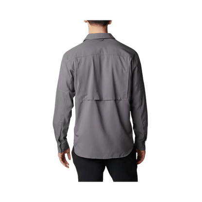 COLUMBIA SILVER RIDGE UTILITY LITE LONGSLEEVE - CITY GREY -  BACK VIEW