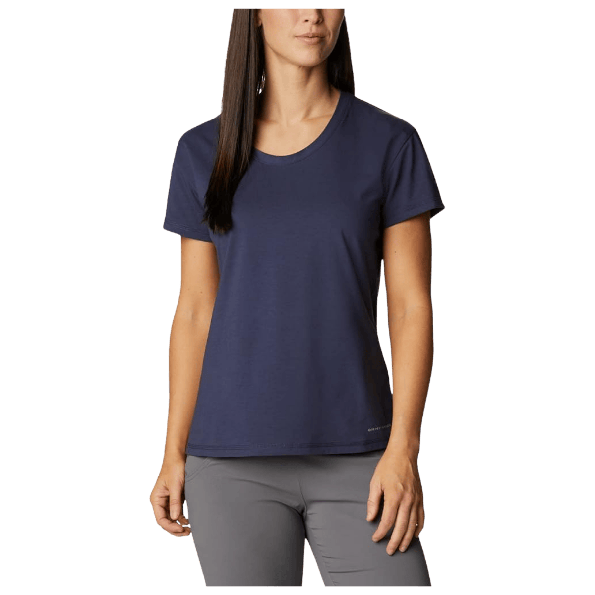 COLUMBIA SUN TREK SHORT SLEEVE T-SHIRT W/ UPF 50 - NOCTURNAL - FRONT VIEW