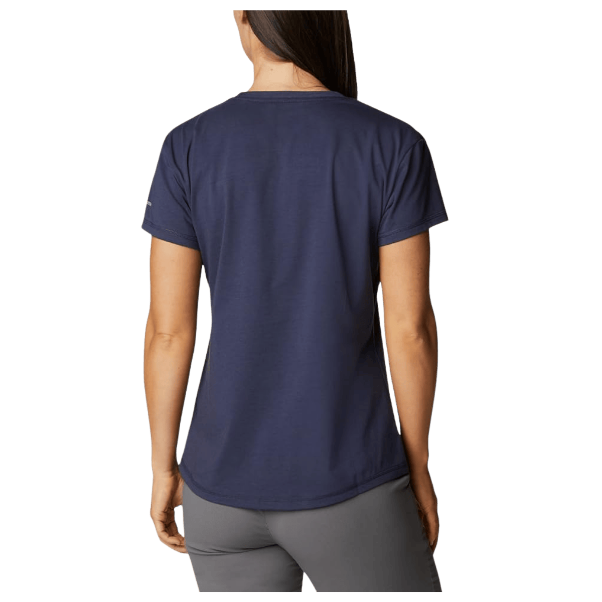 COLUMBIA SUN TREK SHORT SLEEVE T-SHIRT W/ UPF 50 - NOCTURNAL - BACK VIEW