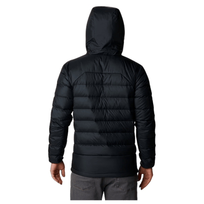 COLUMBIA MEN'S AUTUMN PARK DOWN HOODED JACKET - BLACK - BACK VIEW WW