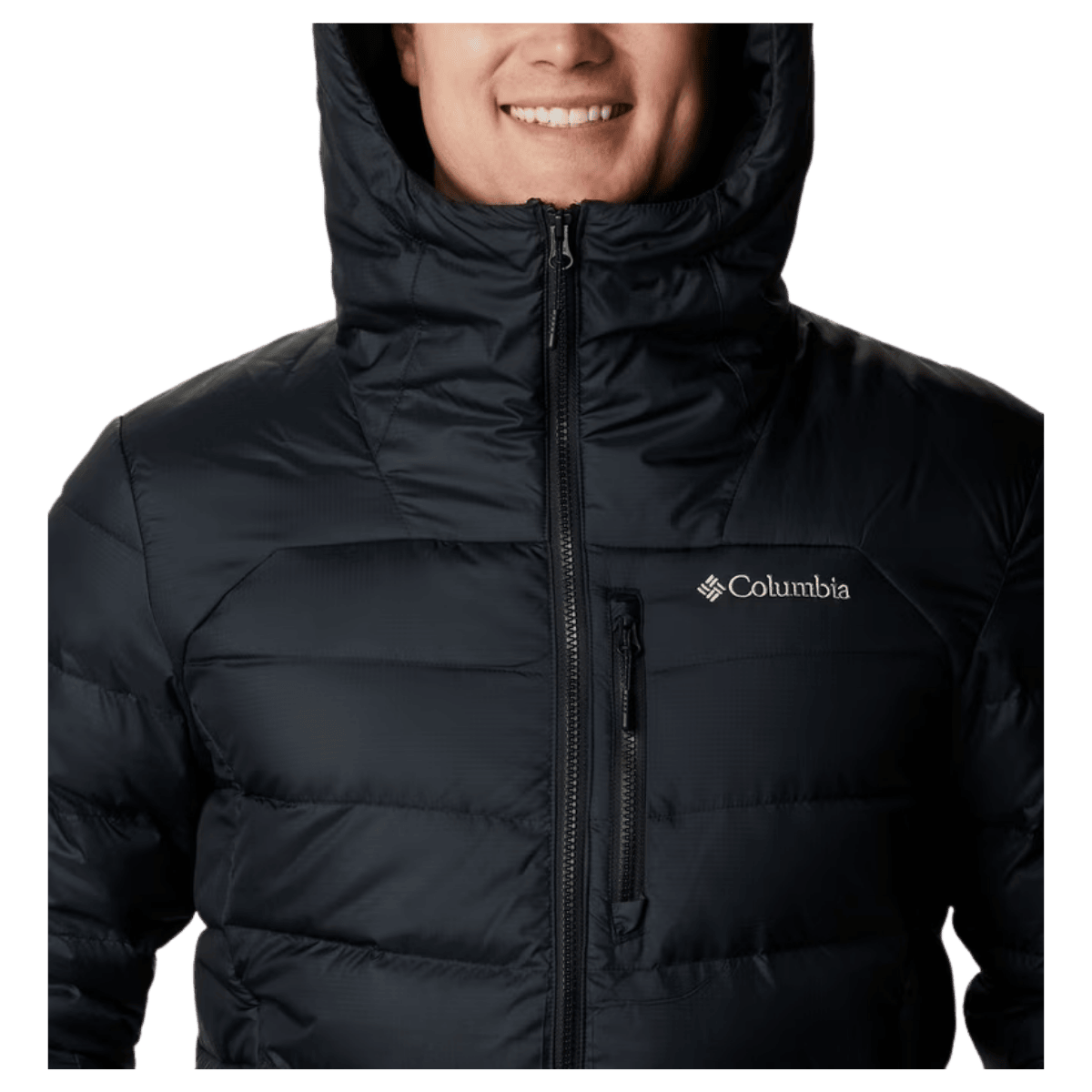 COLUMBIA MEN'S AUTUMN PARK DOWN HOODED JACKET - BLACK - FULL ZIP WW