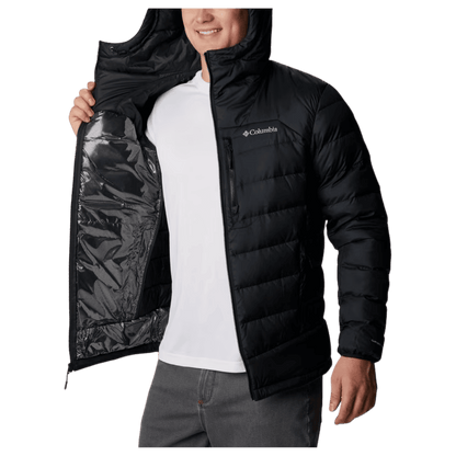 COLUMBIA MEN'S AUTUMN PARK DOWN HOODED JACKET - BLACK - INNER VIEW WW