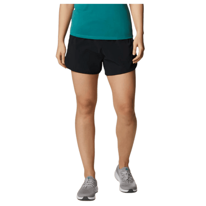 COLUMBIA WOMEN'S BOGATA BAY STRETCH SHORT 5" - BLACK - FRONT FULL VIEW WW