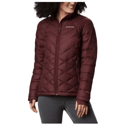 COLUMBIA WOMEN'S HEAVENLY OMI-HEAT JACKET - MALBEC - FRONT VIEW WW