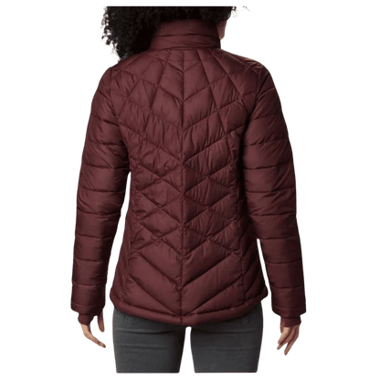 COLUMBIA WOMEN'S HEAVENLY OMI-HEAT JACKET - MALBEC - BACK VIEW WW