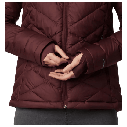 COLUMBIA WOMEN'S HEAVENLY OMI-HEAT JACKET - MALBEC - WRIST VIEW WW