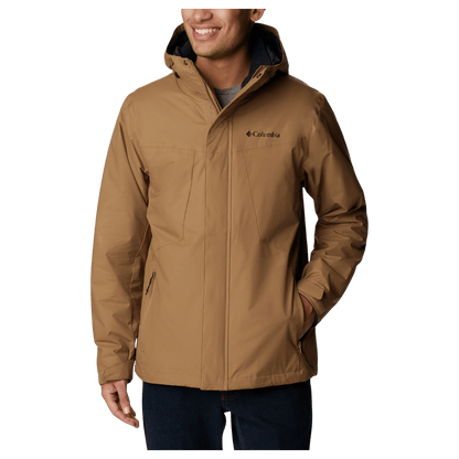 COLUMBIA MEN'S TUNNEL FALLS 3-IN-1 INTERCHANGE JACKET - DELTA - FRONT VIEW FULL ZIP