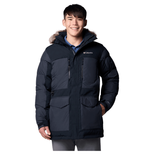 COLUMBIA MEN'S MARQUAM PEAK FUSION PARKA - BLACK - FRONT VIEW WW