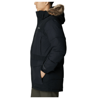 COLUMBIA MEN'S MARQUAM PEAK FUSION PARKA - BLACK - SIDE VIEW WW
