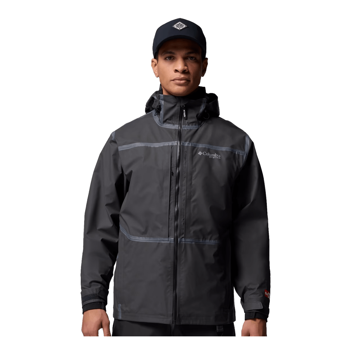 COLUMBIA MEN'S PFG FORCE XII ODX JACKET - BLACK - FRONT