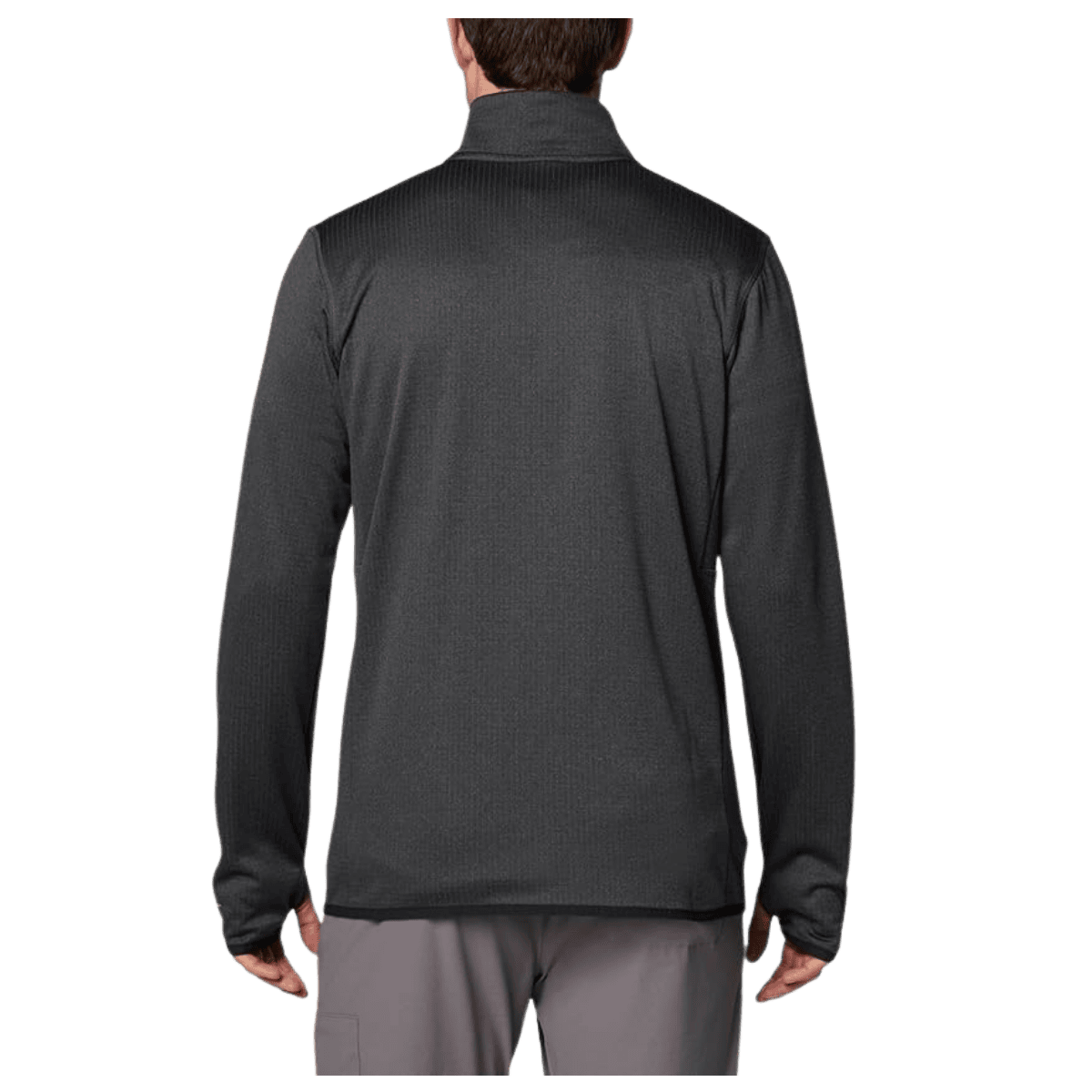 COLUMBIA MEN'S PARK VIEW FLEECE FULL ZIP JACKET - BLACK HEATHER - BACK VIEW WW