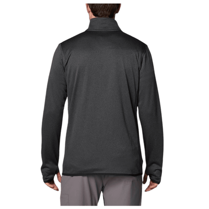 COLUMBIA MEN'S PARK VIEW FLEECE FULL ZIP JACKET - BLACK HEATHER - BACK VIEW WW