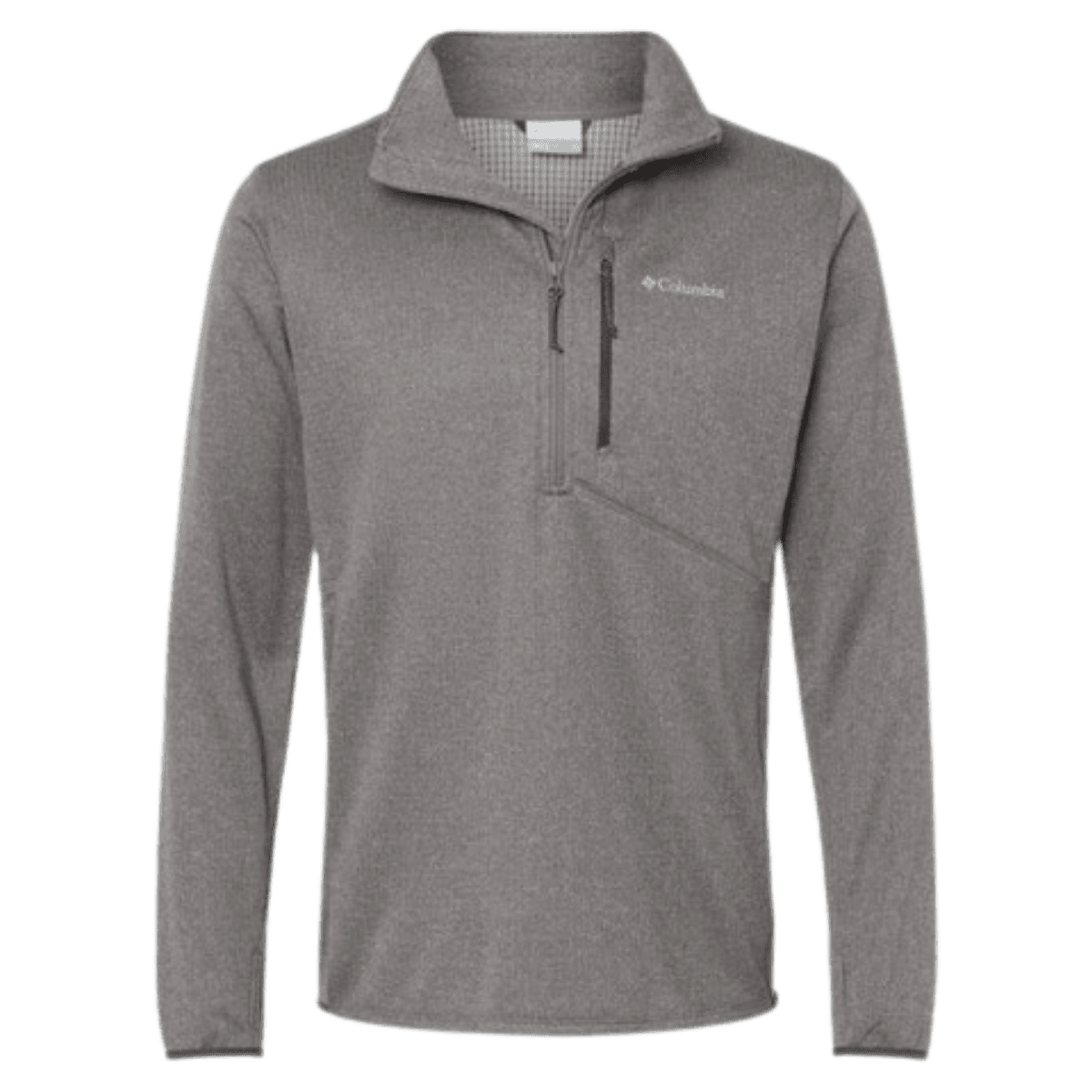COLUMBIA MEN'S PARK VIEW FLEECE HALF ZIP - CITY GRAY HEATHER - FRONT VIEW