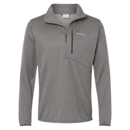 COLUMBIA MEN'S PARK VIEW FLEECE HALF ZIP - CITY GRAY HEATHER - FRONT VIEW