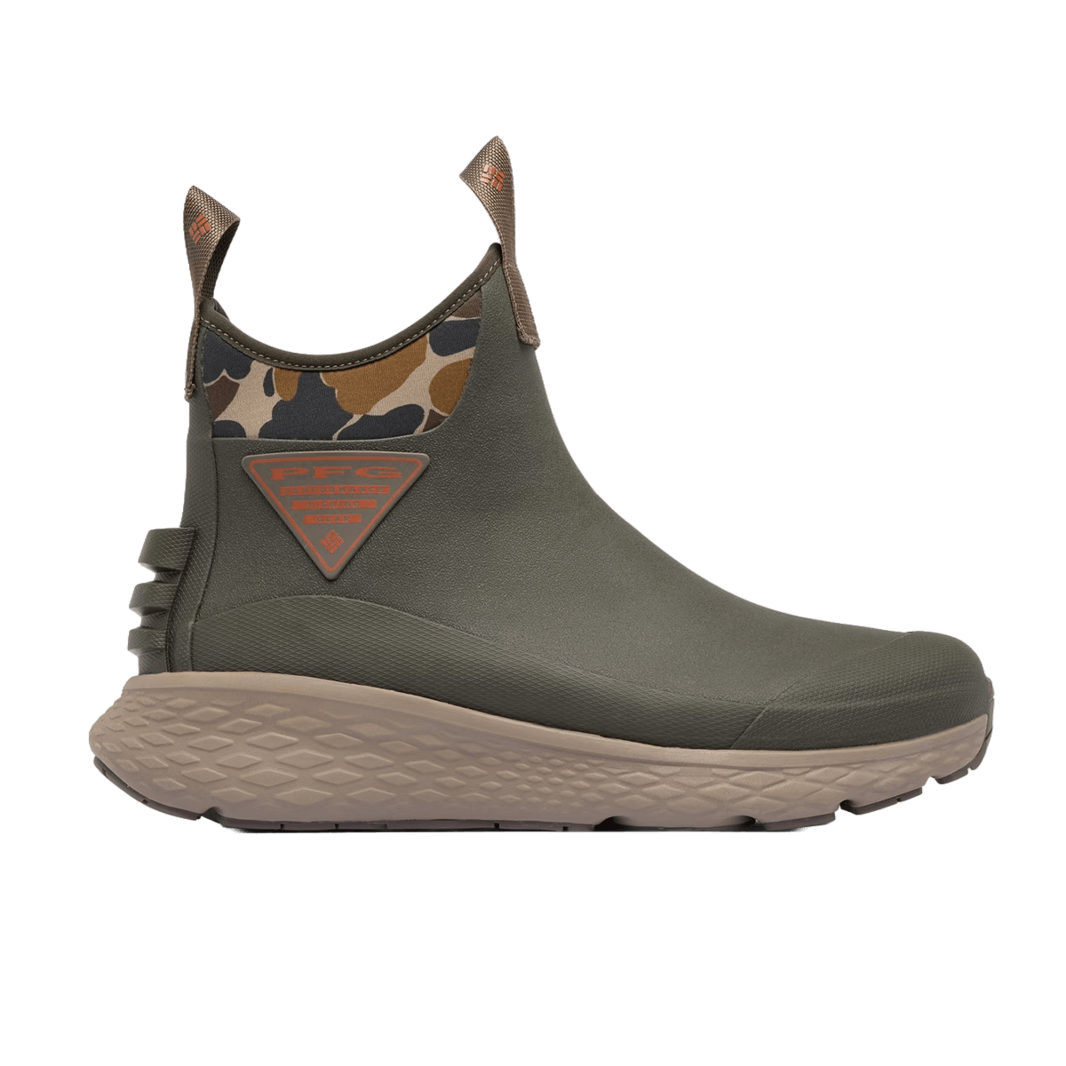 COLUMBIA PFG MEN'S DRY TORTUGAS BOOT - DEEP OLIVE CEDAR - SIDE VIEW