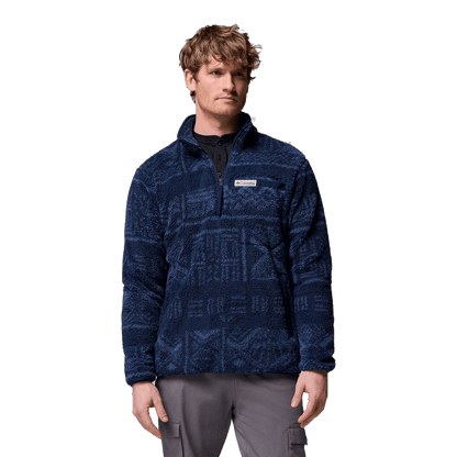 COLUMBIA RUGGED RIDGE HIGH PILE HALF ZIP - COLL NAVY DESCHUTES DAYS