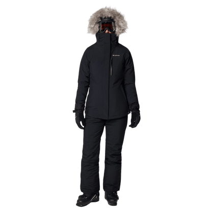 COLUMBIA WOMEN'S SHAFER CANYON INSULATED PANTS - BLACK - FRONT FULL VIEW WW